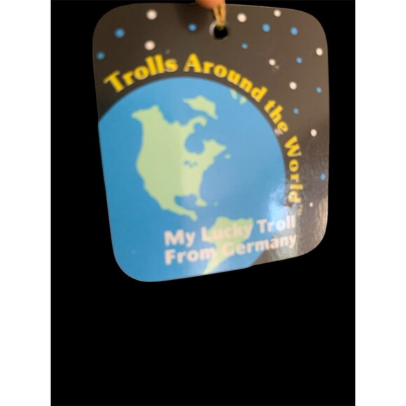 My Lucky Troll from HOLLAND - Blue Hair and Troll Doll Russ German Orange Hair V - Picture 3 of 4